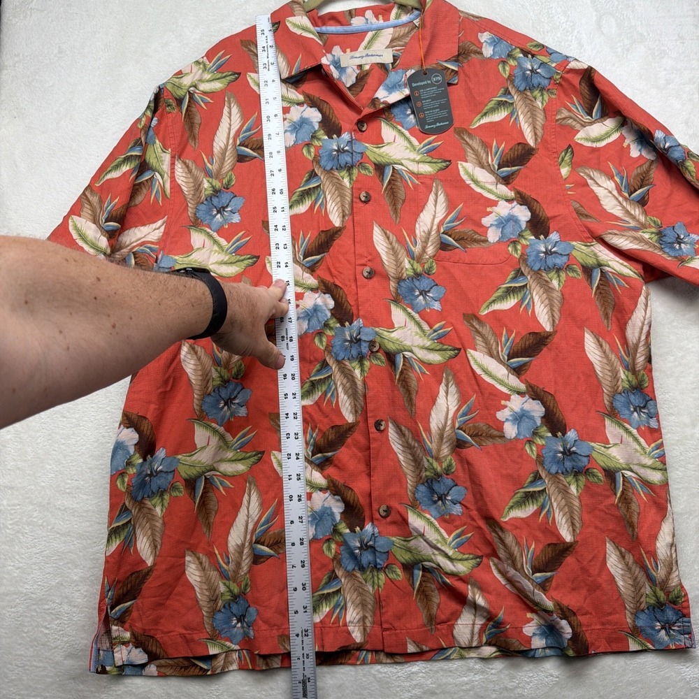 Tommy Bahama IslandZone Silk Blend Hawaiian Camp Shirt 2XB Tropical NWT - Picture 6 of 11